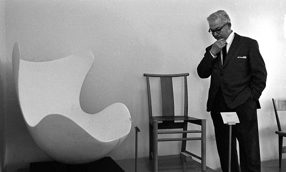 Tre markante skikkelser i dansk designhistorie: Arne Jacobsen, Hans J. Wegner og Finn Juhl