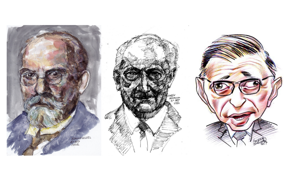 Fra fænomenologien til eksistensfilosofien: Husserl, Heidegger og Sartre